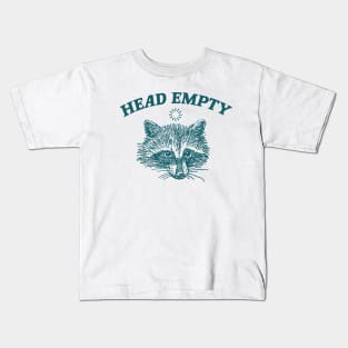 head empty raccoon shirt, Retro Cartoon T Shirt, Weird T Shirt, Meme T Shirt, Trash Panda T Shirt, Unisex Kids T-Shirt